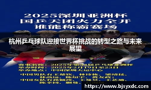 杭州乒乓球队迎接世界杯挑战的转型之路与未来展望